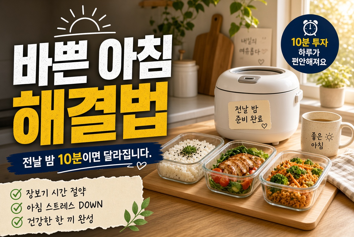 바쁜 아침 해결법, 전날 밤 이것만 해두면 완전 달라집니다! 바쁜 직장인&middot;주부 필수 준비법