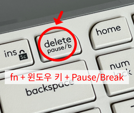 Pause/Break 키