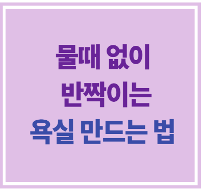 욕실청소법