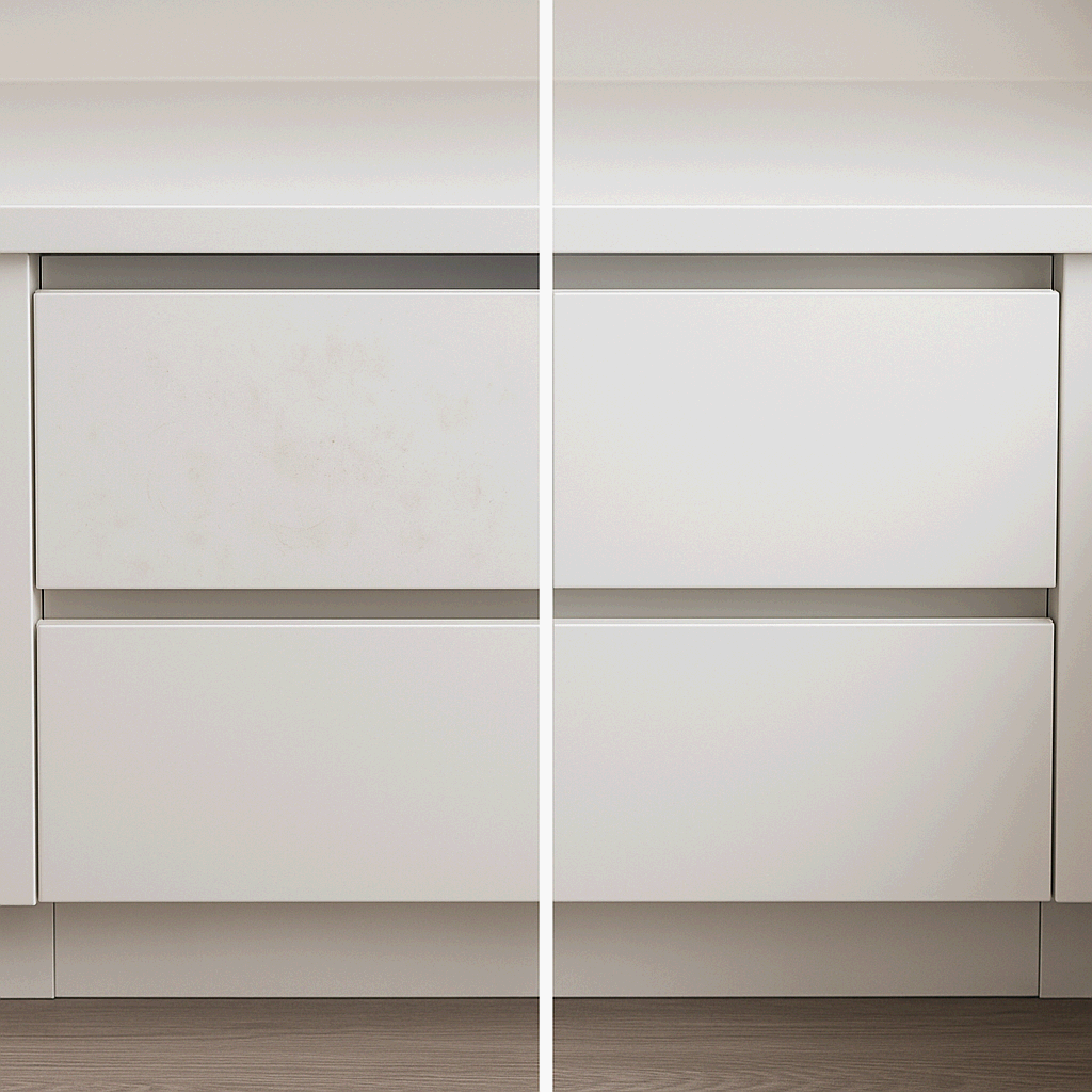 손잡이 없는 가구(푸시형 서랍)의 오염 감지 및 청결 관리 전략