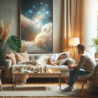 창가에 앉아 커피를 마시는 사람