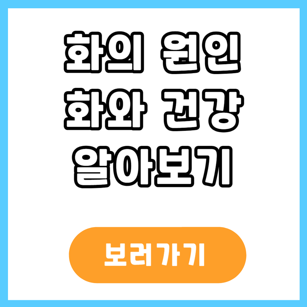 화의 원인 화와 건강