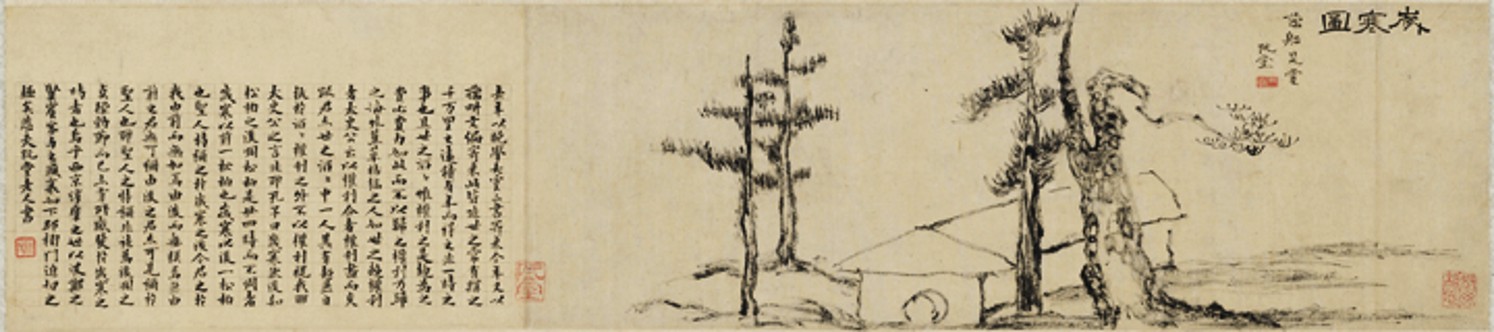 세한지송백, 세한도, 추사 김정희, 김정희와 제자 이언적, 세한도 그림, 세한도 발문, 김정희 선생, 추사 김정희 세한도