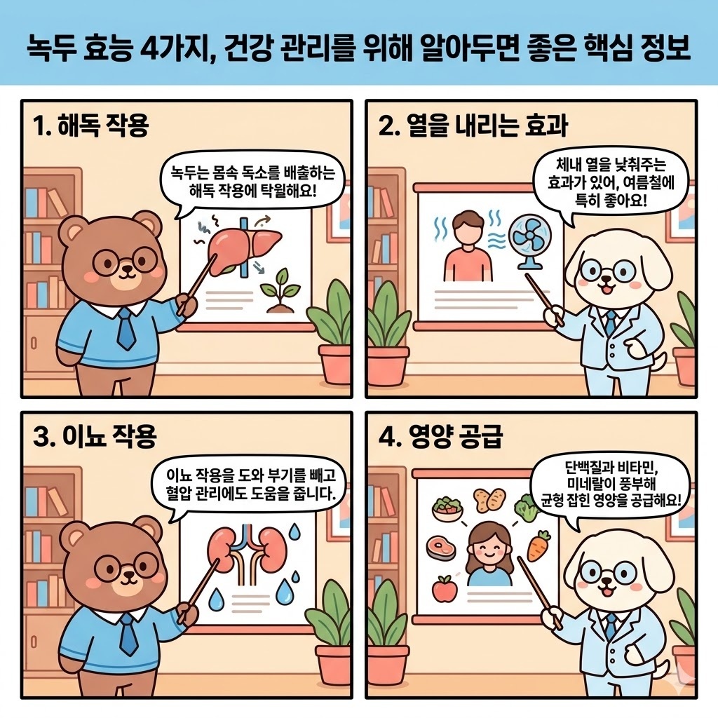 녹두 효능 4가지, 건강 관리를 위해 알아두면 좋은 핵심 정보