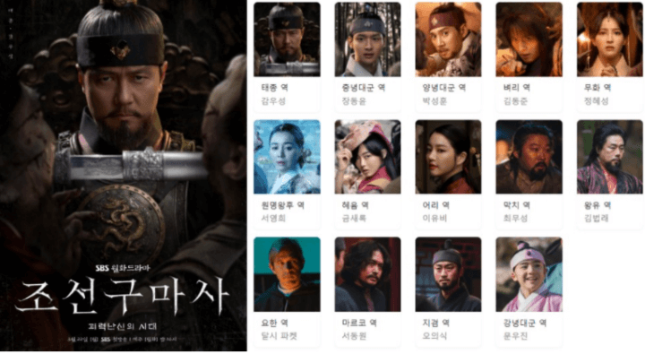 조선구마사 출연진 안내