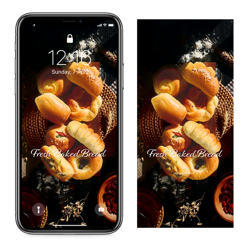 13 소쿠리 위의 다양한 빵 C - Fresh Baked Bread 갈색배경화면