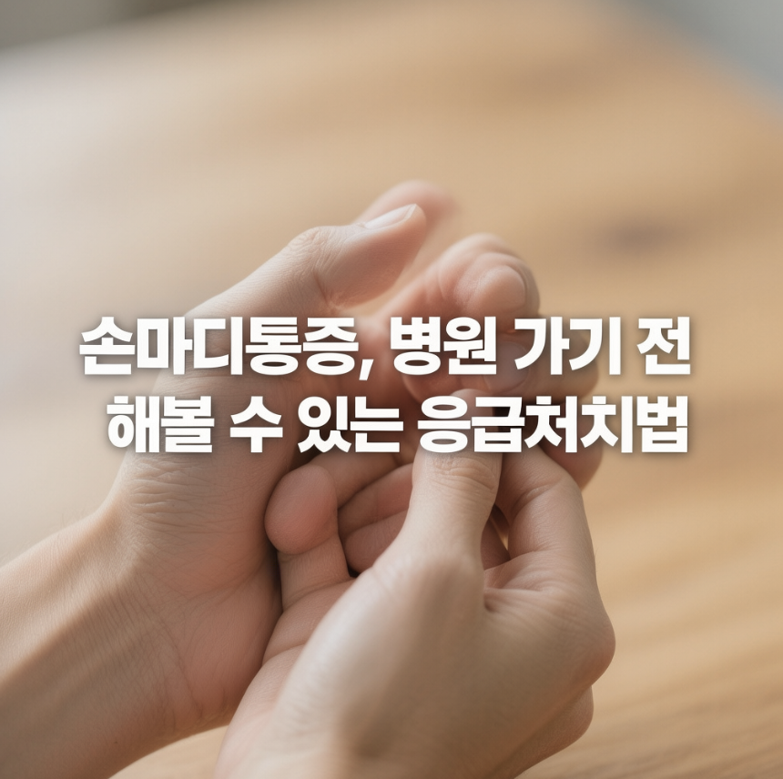 손마디통증, 병원 가기 전 해볼 수 있는 응급처치법