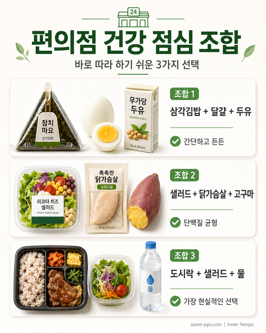 편의점 건강 점심 조합 안내