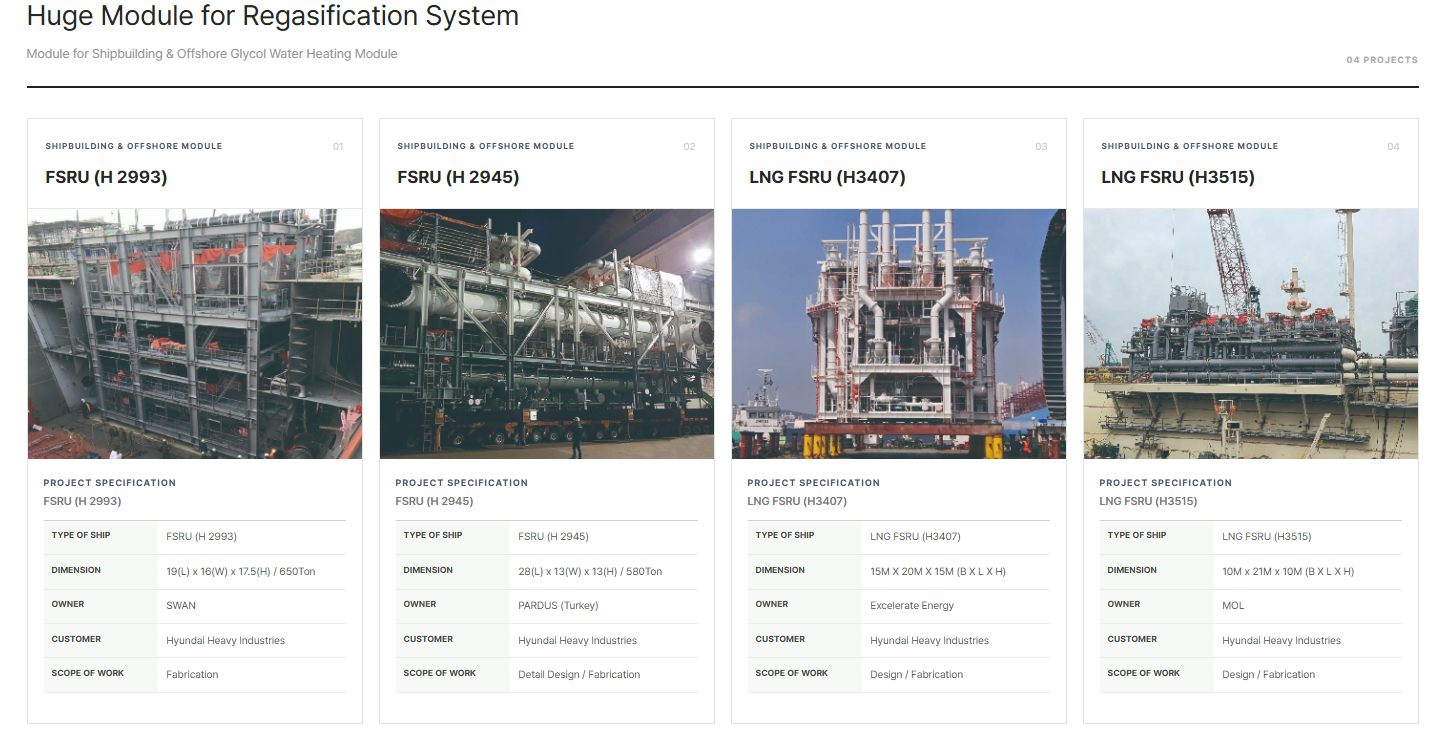 Huge Module for Regasification System