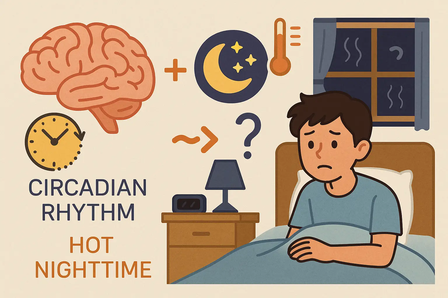 뇌의 생체 시계는 열대야에 의해 혼란에 빠진다