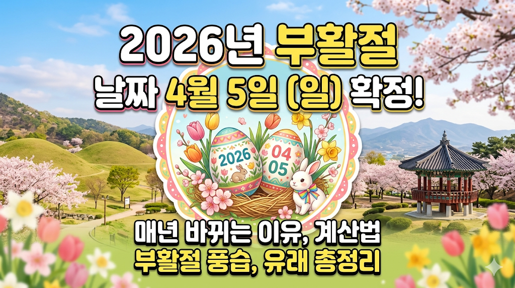 부활절 날짜 2026년 4월 5일 확정! 매년 바뀌는 이유와 계산법, 풍습 총정리