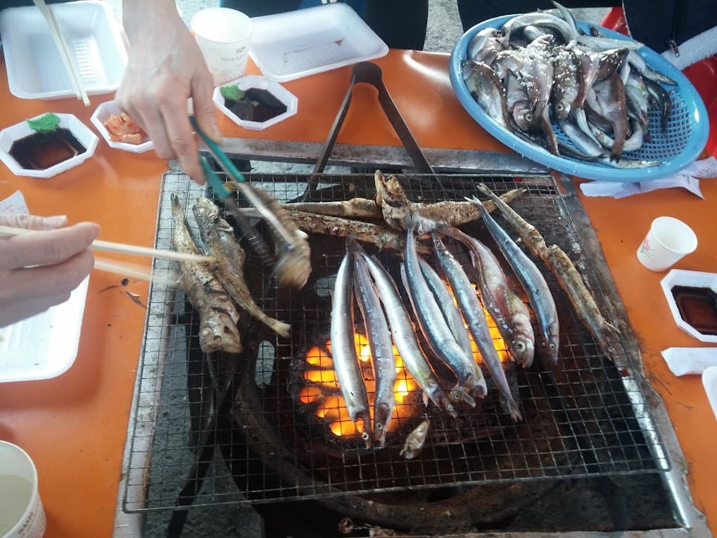 잘 익어가는 양미리 구이