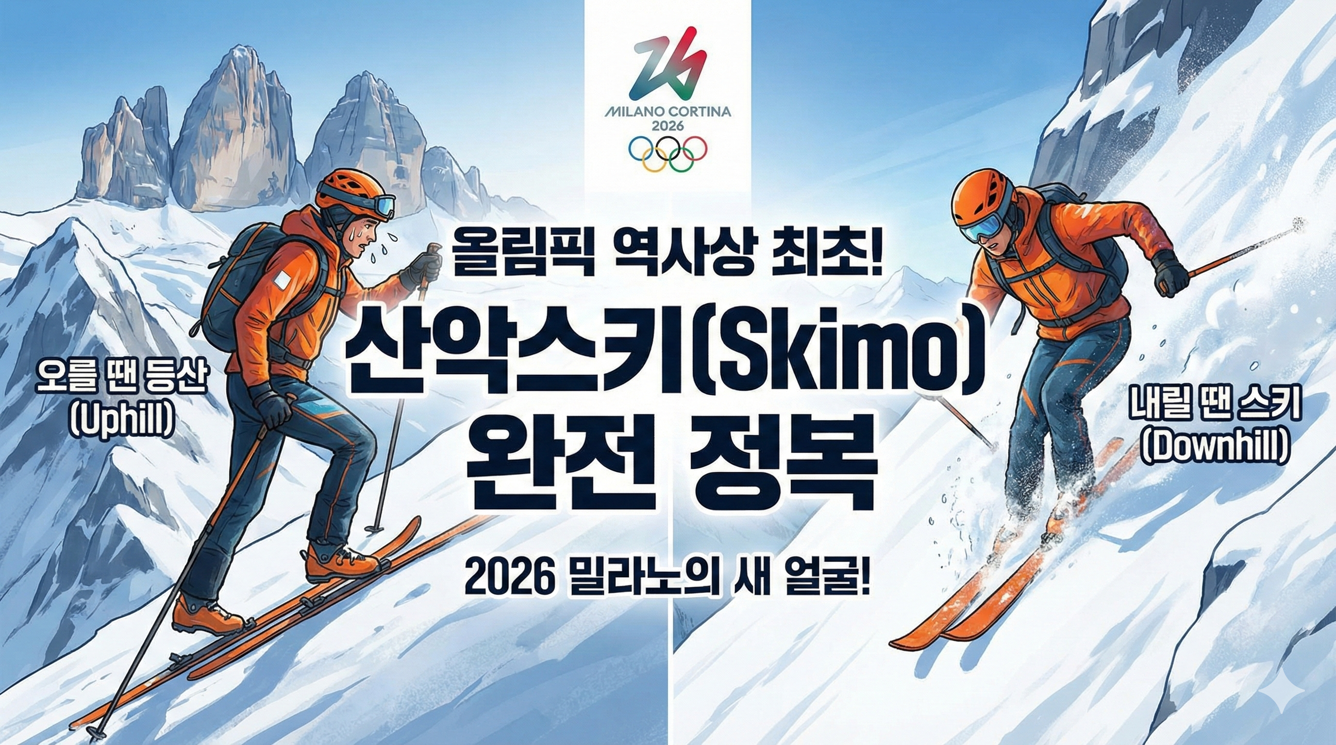 "올림픽 역사상 최초!" 2026 밀라노의 새 얼굴 '산악스키(Skimo)' 완전 정복
