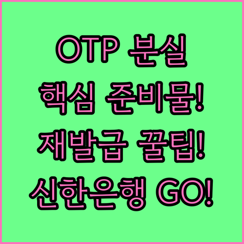 신한은행 모바일 OTP 비밀번호 분실..