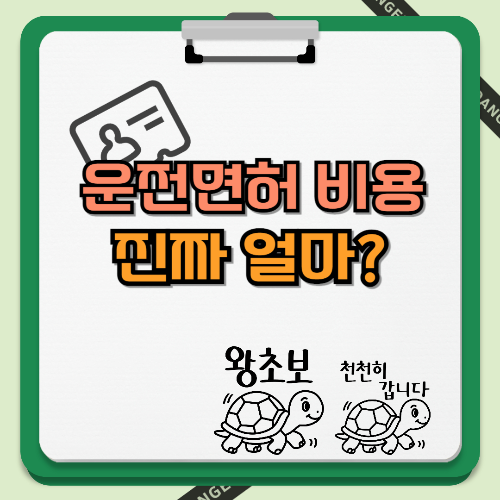 운전면허 비용 진짜 얼마? 텍스트