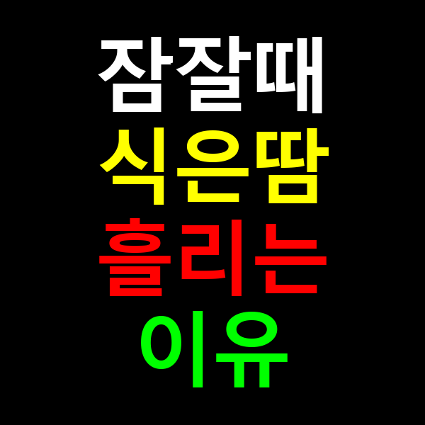 잠잘때 식은땀 흘리는 이유