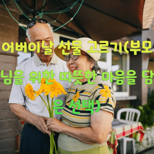 어버이날 선물 고르기(부모님을 위한 따뜻한 마음을 담은 선택)