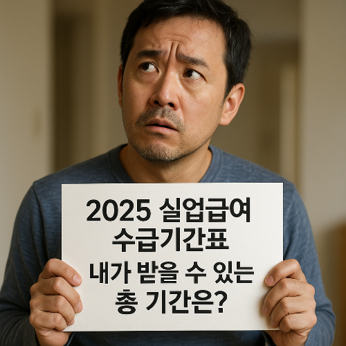 2025 실업급여 수급기간표, 내가 받을 수 있는 총 기간은?