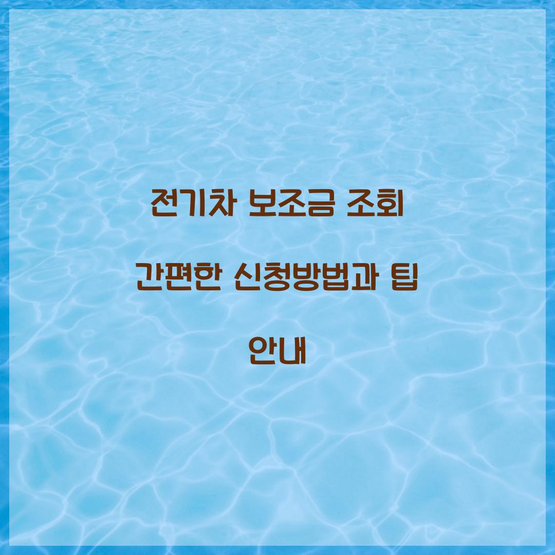 전기차 보조금 조회