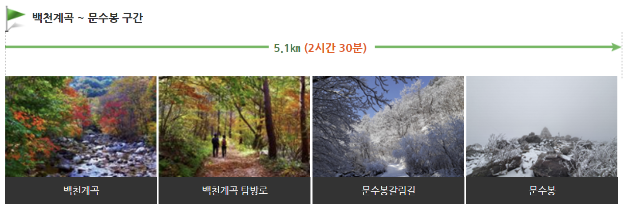 태백산 탐방코스∣유일사 당골 금대봉 탐방로 예약 (출처 : 태백산 국립공원 홈페이지)