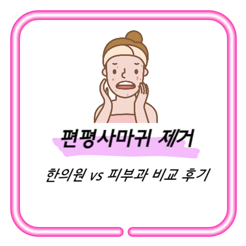 편평사마귀 제거 한의원 피부과 비교 후기 썸네일