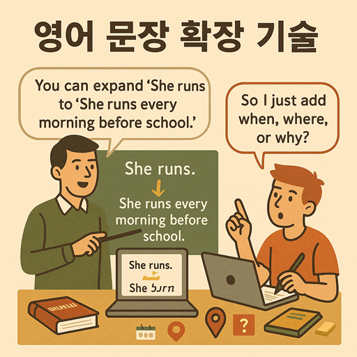영어회화 공부 혼자하기 좋은 방법 영어 문장 확장 기술