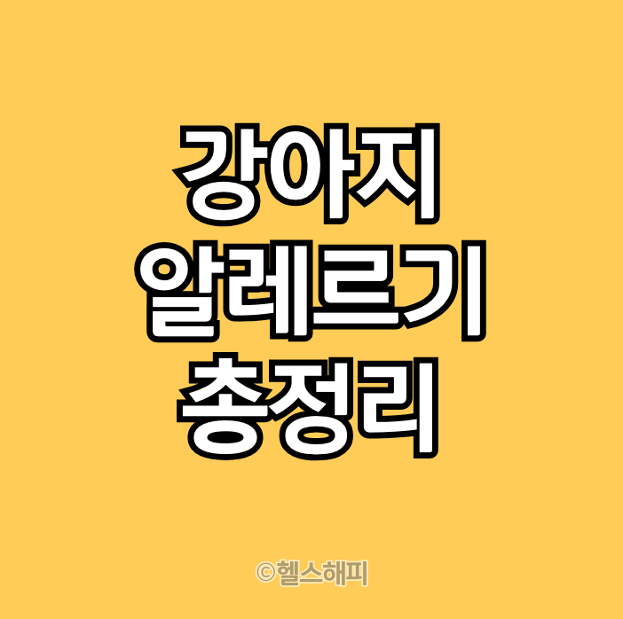 강아지 알레르기