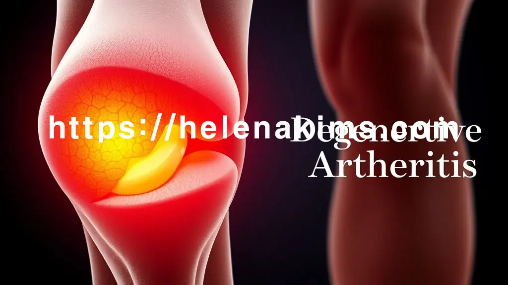 심하게 마모되어 뼈가 부딪히는 연골을 표현한 이미지.