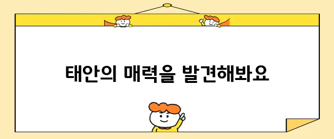 태안 필수 방문지 베스트 10입니다!