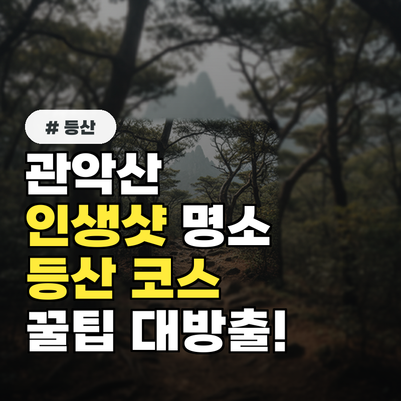 관악산 인생샷 명소! 난이도별 최적 등산 코스 4가지 추천