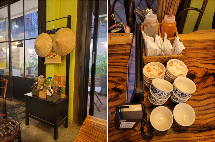 테이블과 간이 탁자 기본 세팅