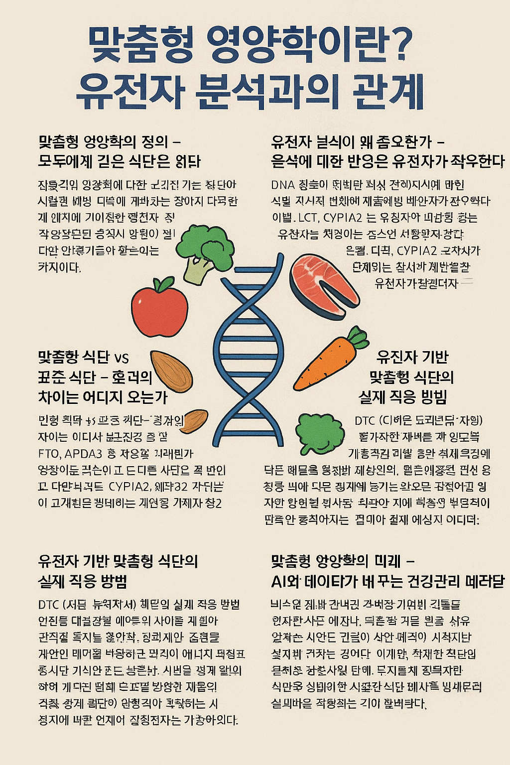 맞춤형 영양학이란? 유전자 분석과의 관계