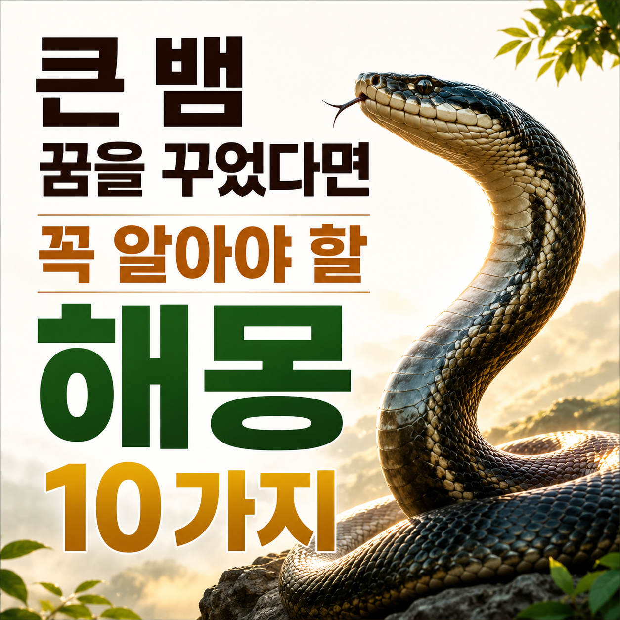 큰 뱀 꿈