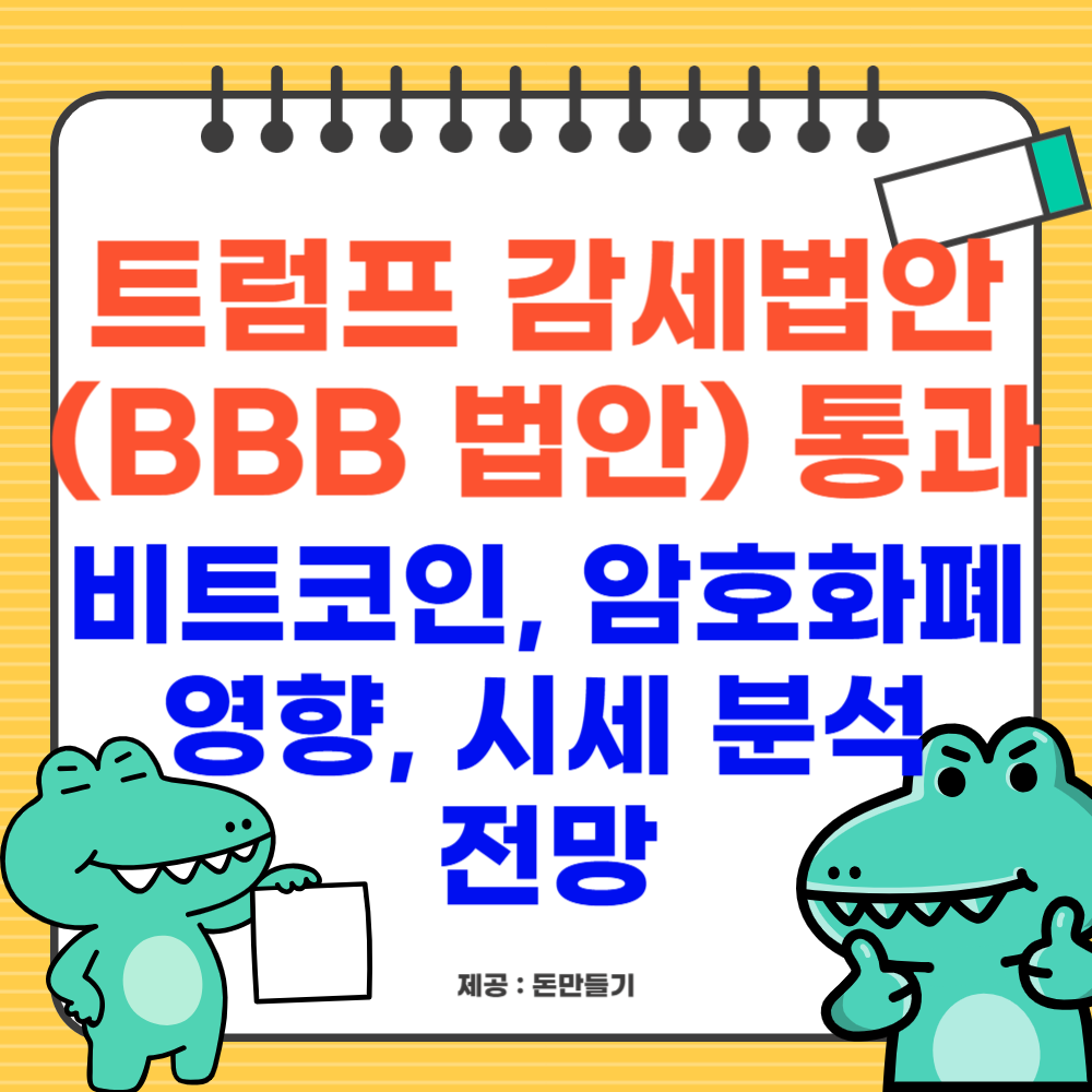 트럼프 감세법안(BBB 법안) 통과, 비트코인, 암호화폐 영향, 시세 분석, 전망