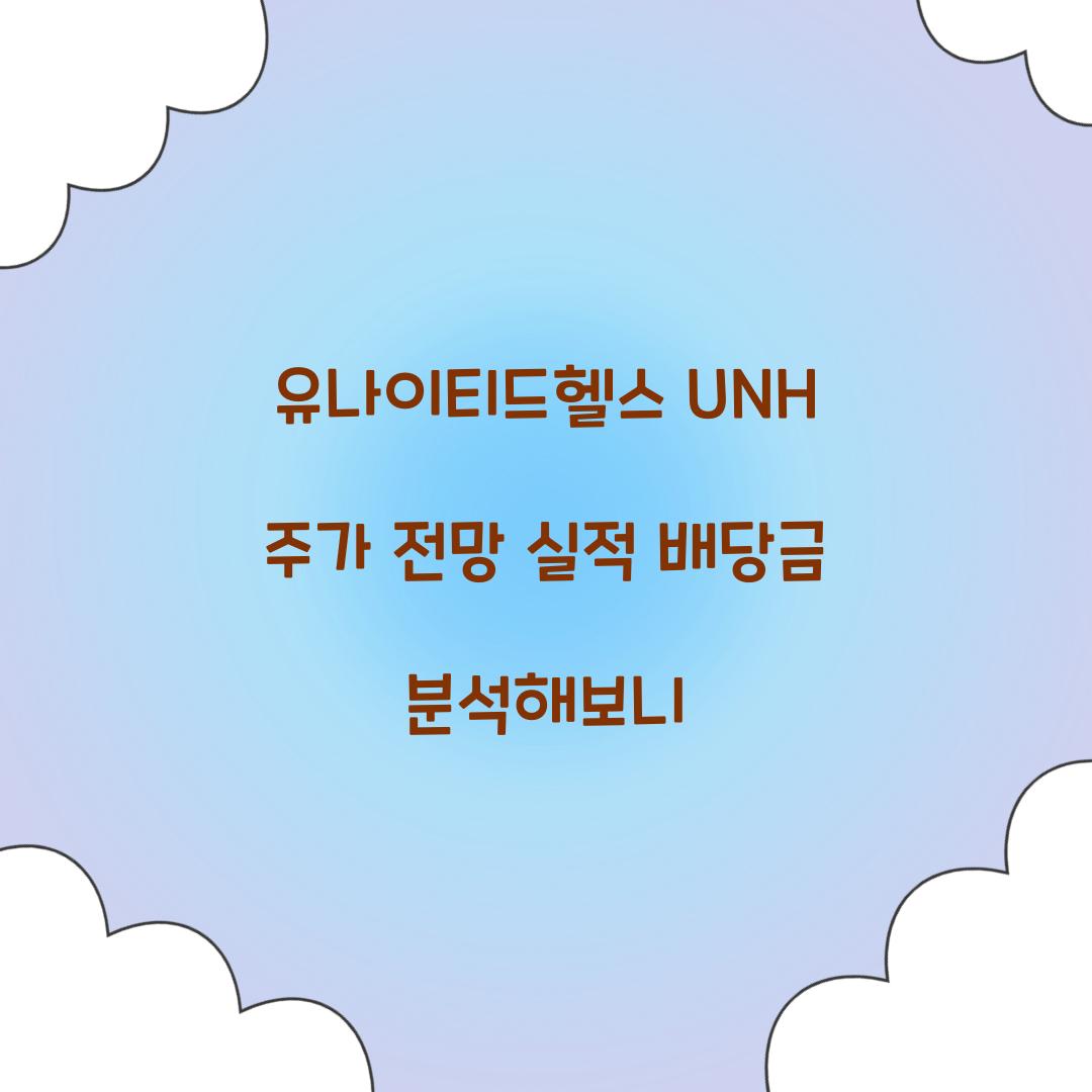 유나이티드헬스 UNH 주가 전망