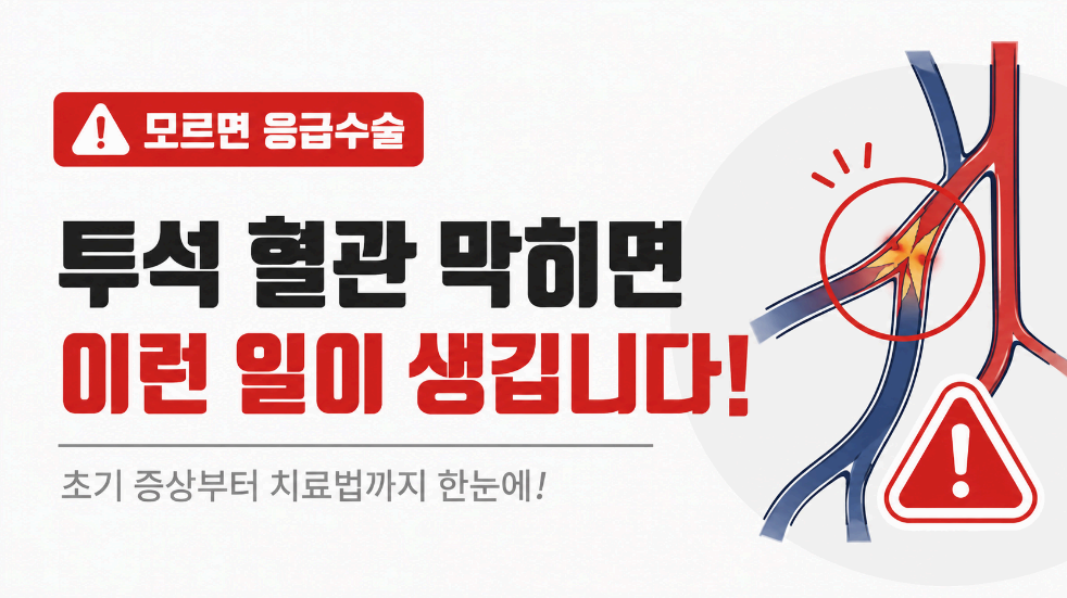 투석 혈관 막히면 이런 일이 생깁니다. 이미지사진
