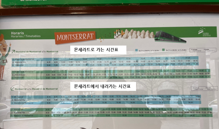 몬세라트-시간표