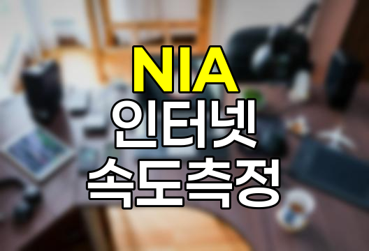 NIA 인터넷 속도 측정, 정확성과 편의성의 결정체