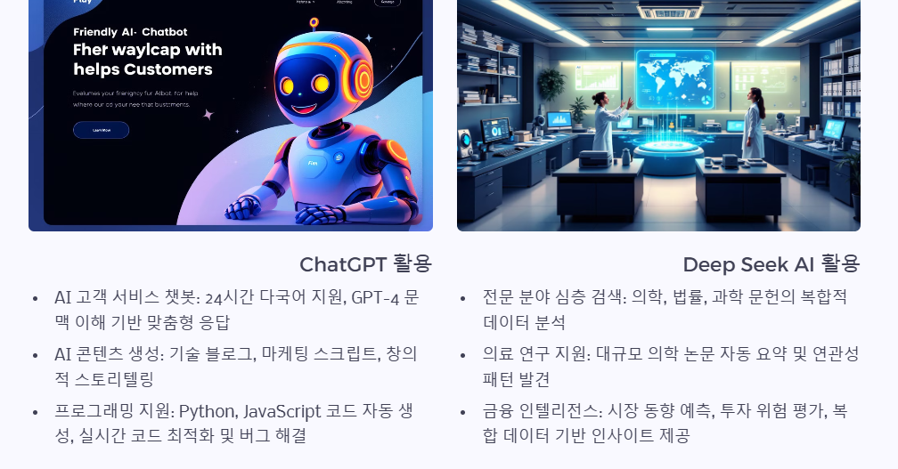 ChatGPT vs. Deep Seek AI 활용 사례