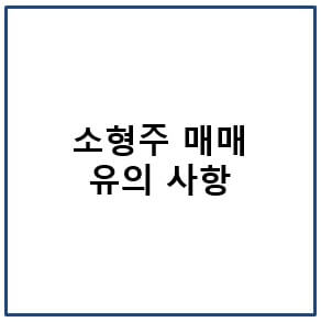 소형주 매매 유의 사항