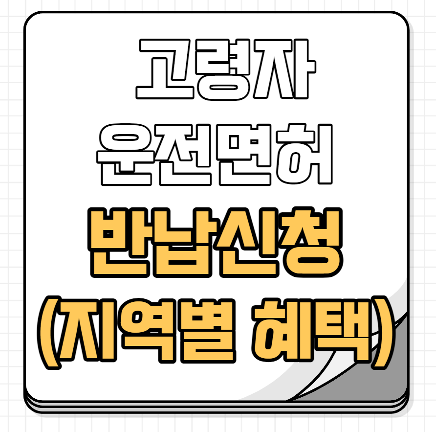 고령자 운전면허증 반납