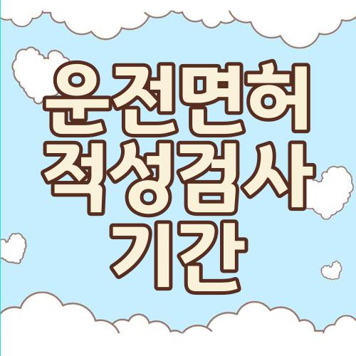 운전면허 적성검사 기간