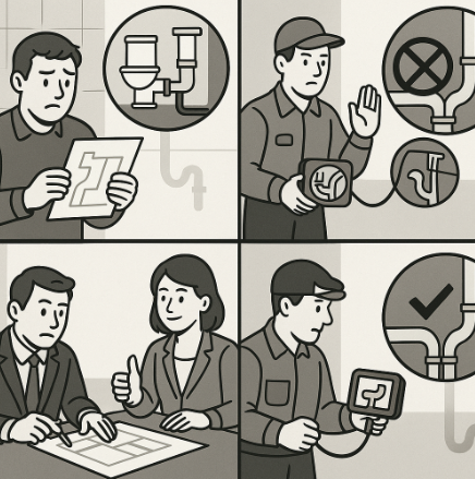 낙찰 물건이 오수&middot;우수 배관 분리 기준 미달 문제