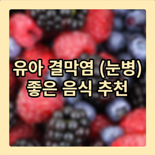 유아 결막염에 좋은 음식 추천