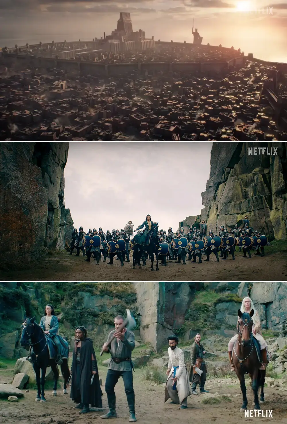 드라마 위쳐 : 블러드 오리진 제국의 성과 병사들