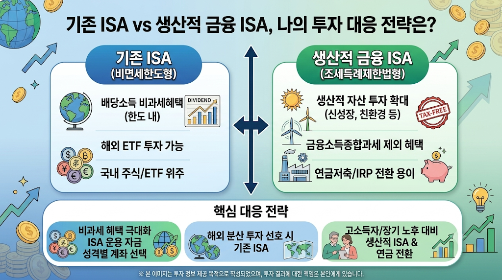 기존 ISA vs 생산적 금융 ISA, 투자자 대응 전략은?