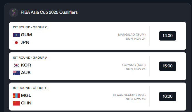 남자농구 2025 FIBA 아시아컵 일정, 명단, 순위, 예매 총정리