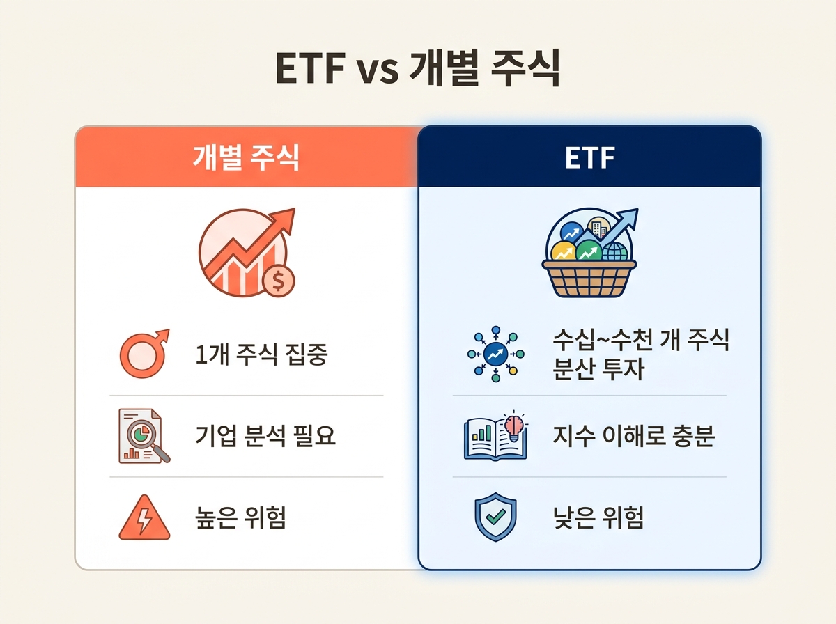 ETF 적립식 vs 개별 주식 투자 분산효과 리스크 비교