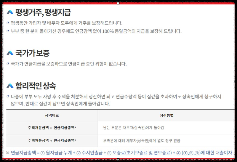 주택연금-장단점