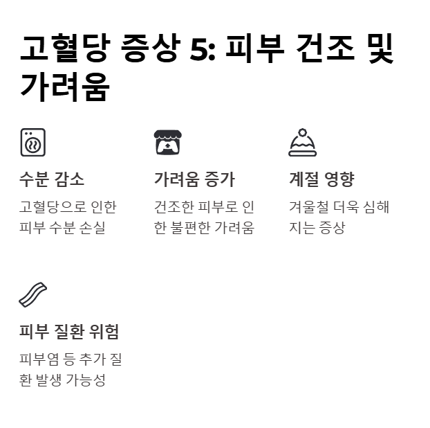 고혈당 증상&amp;#44; 피부건조 및 가려움